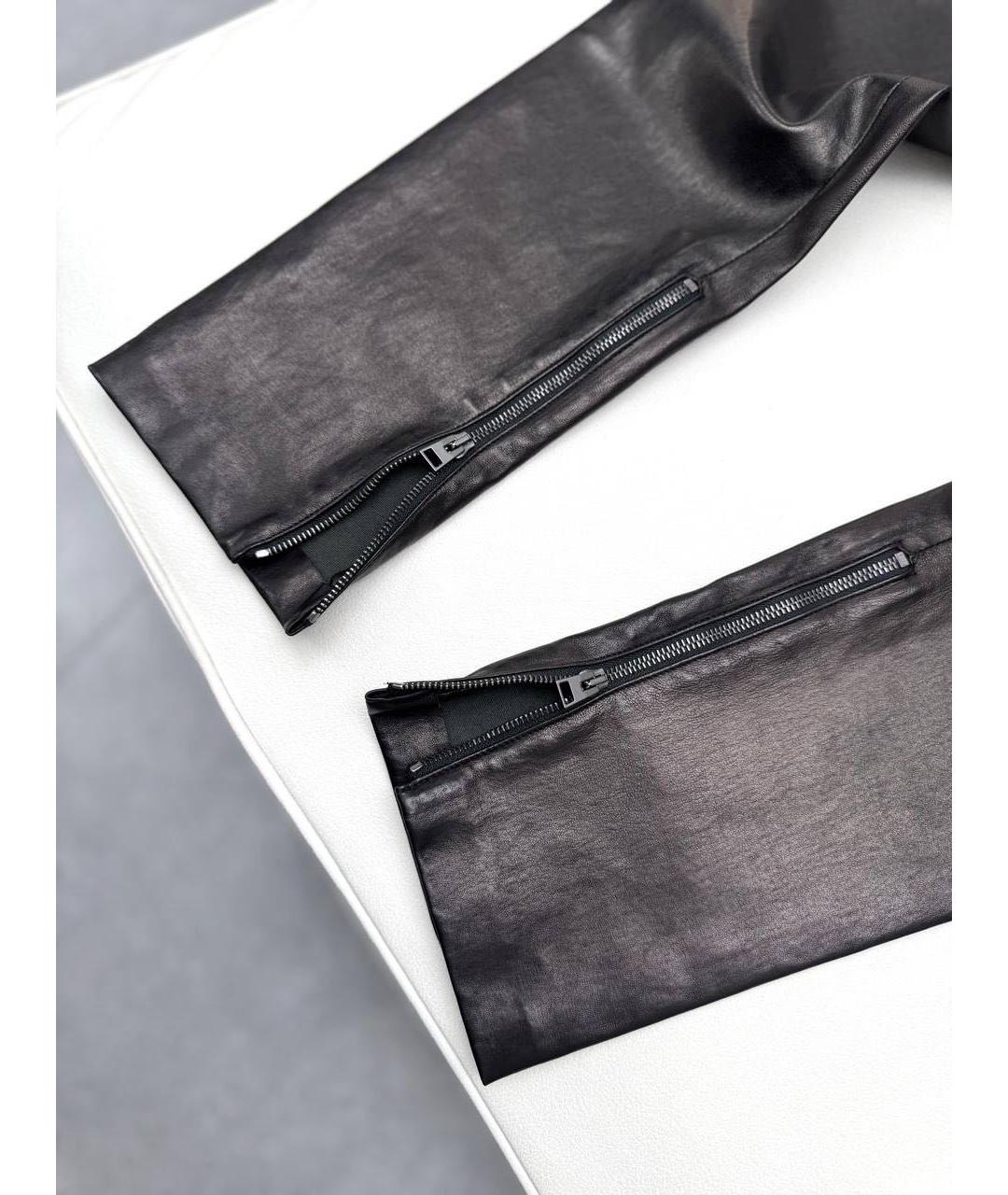 TOM FORD Черные кожаные брюки узкие, фото 2