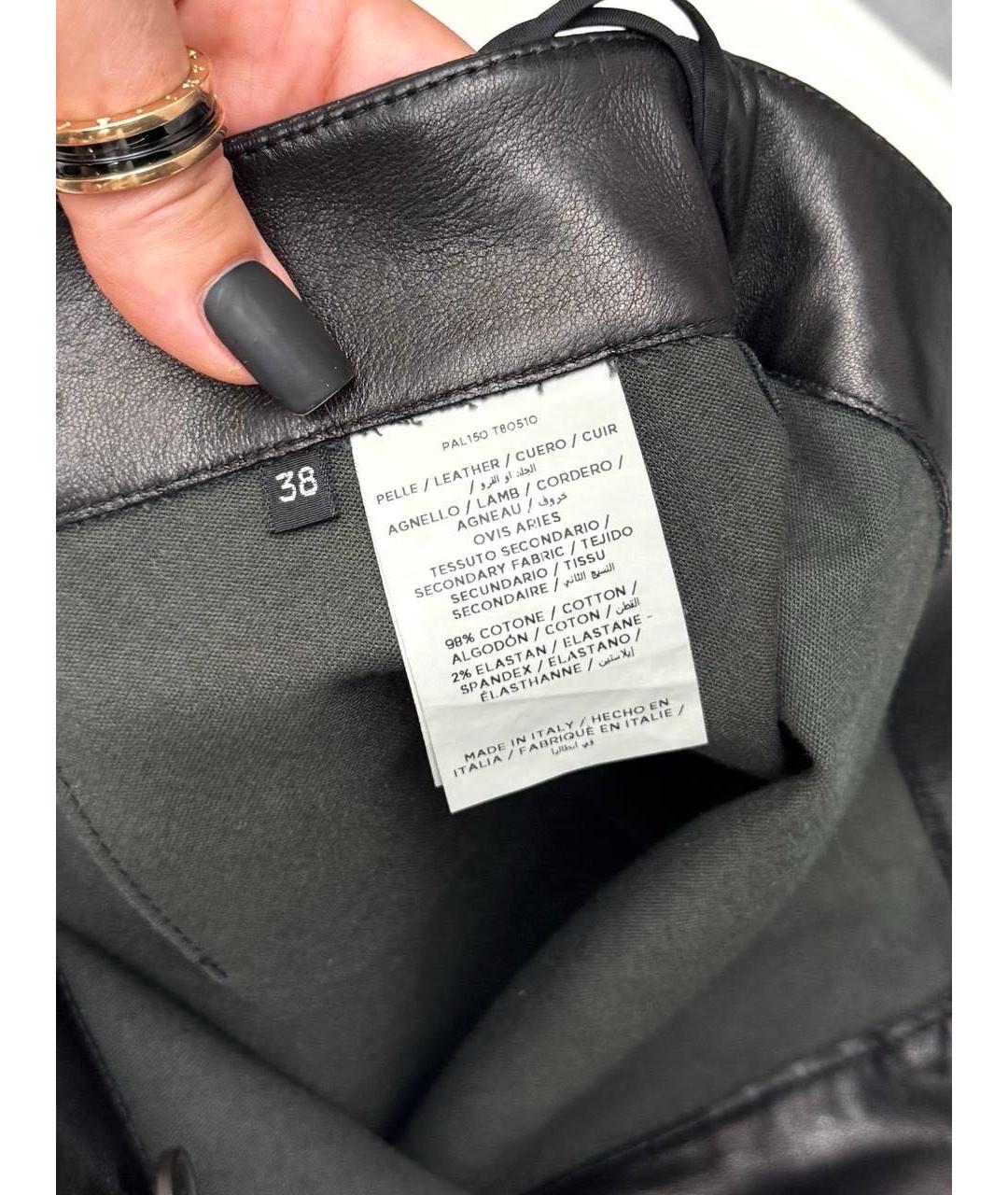 TOM FORD Черные кожаные брюки узкие, фото 6