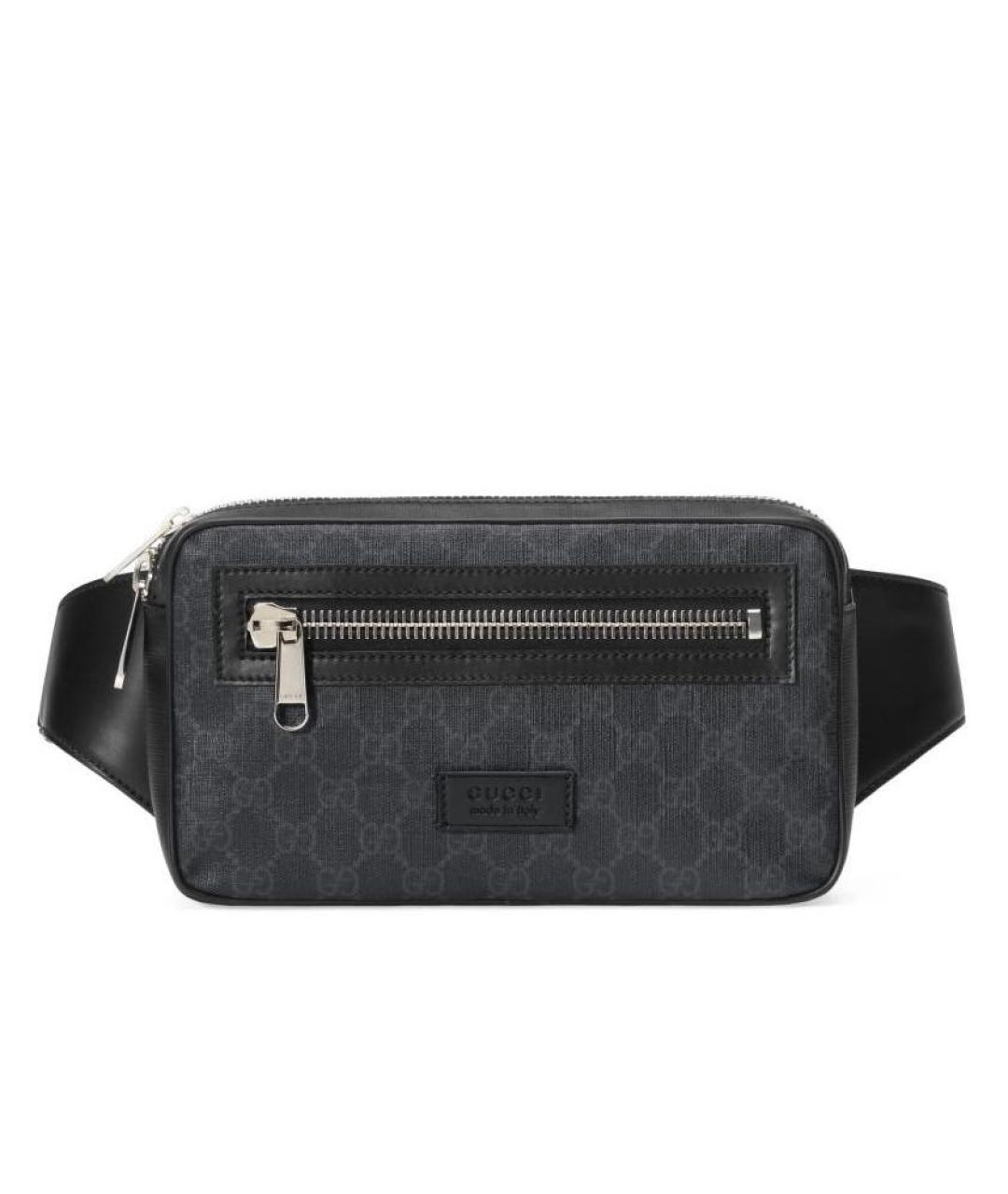 GUCCI Черная канва поясная сумка, фото 6