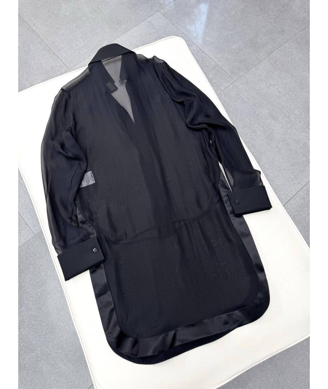 GIVENCHY Черное шелковое повседневное платье, фото 6