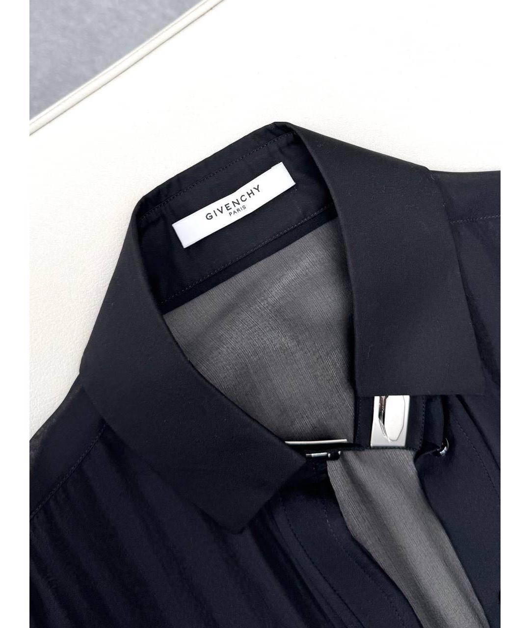 GIVENCHY Черное шелковое повседневное платье, фото 4