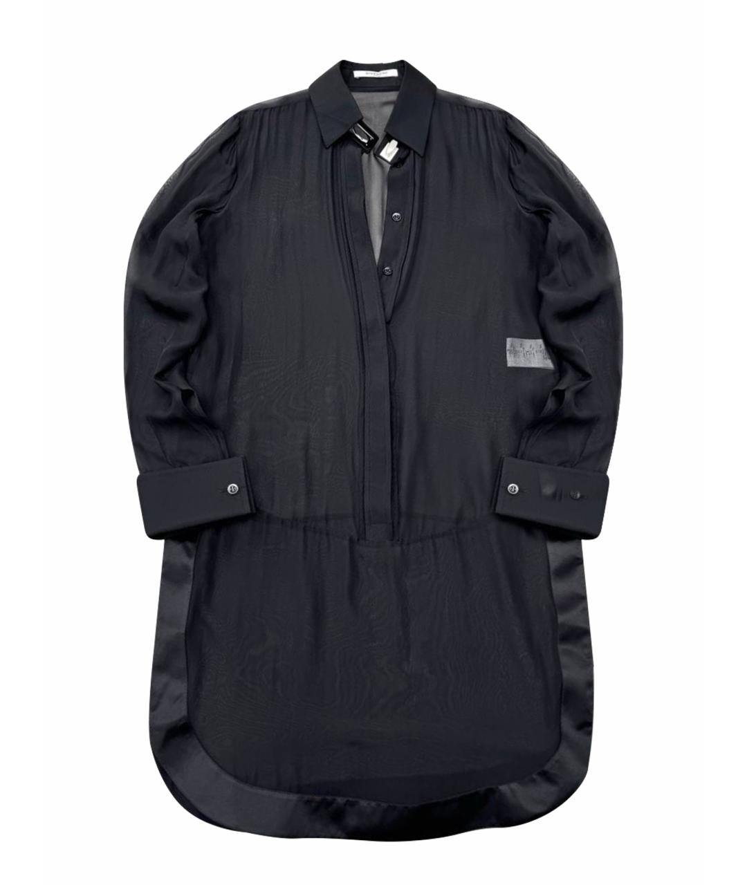GIVENCHY Черное шелковое повседневное платье, фото 1