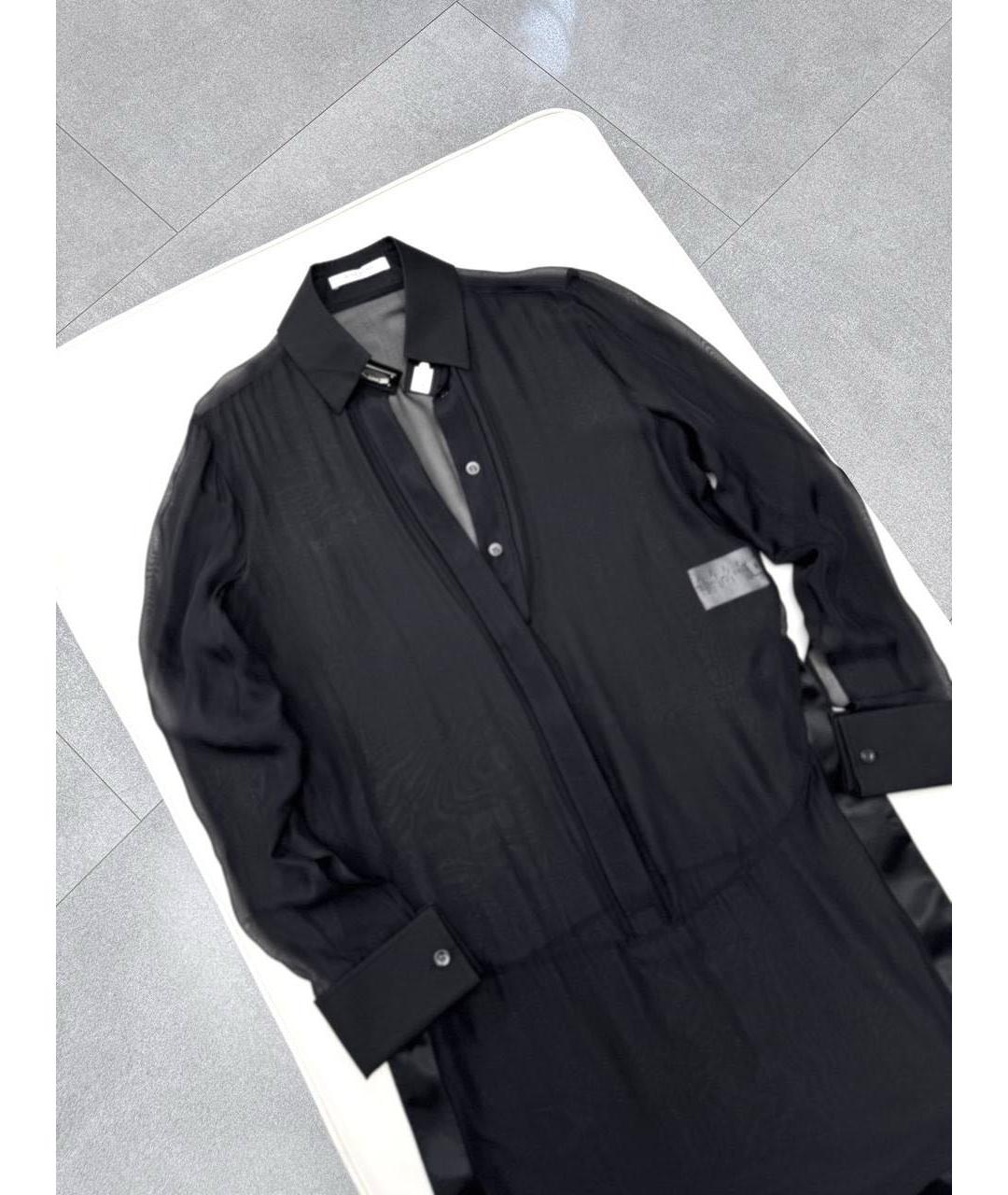 GIVENCHY Черное шелковое повседневное платье, фото 2