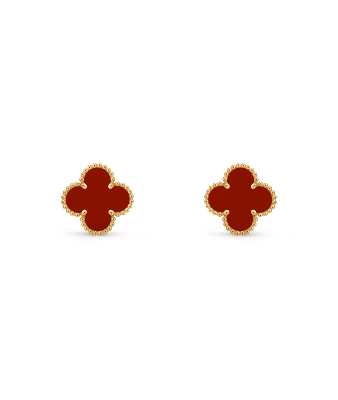 VAN CLEEF & ARPELS Красные серьги из желтого золота, фото 1