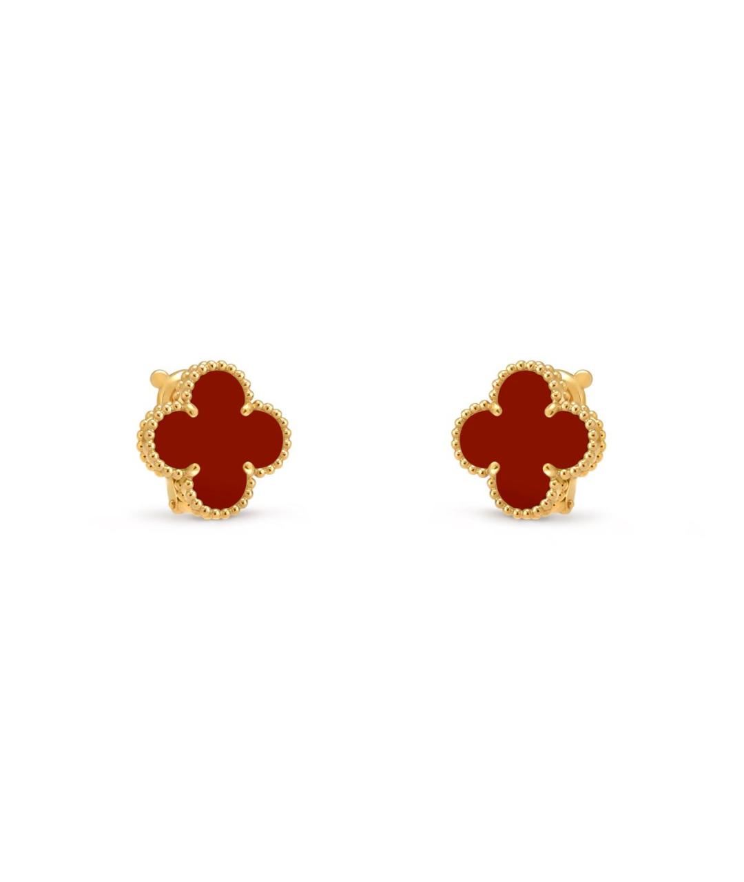 VAN CLEEF & ARPELS Красные серьги из желтого золота, фото 2