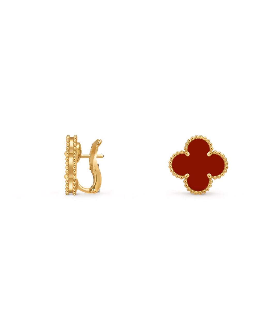 VAN CLEEF & ARPELS Красные серьги из желтого золота, фото 4
