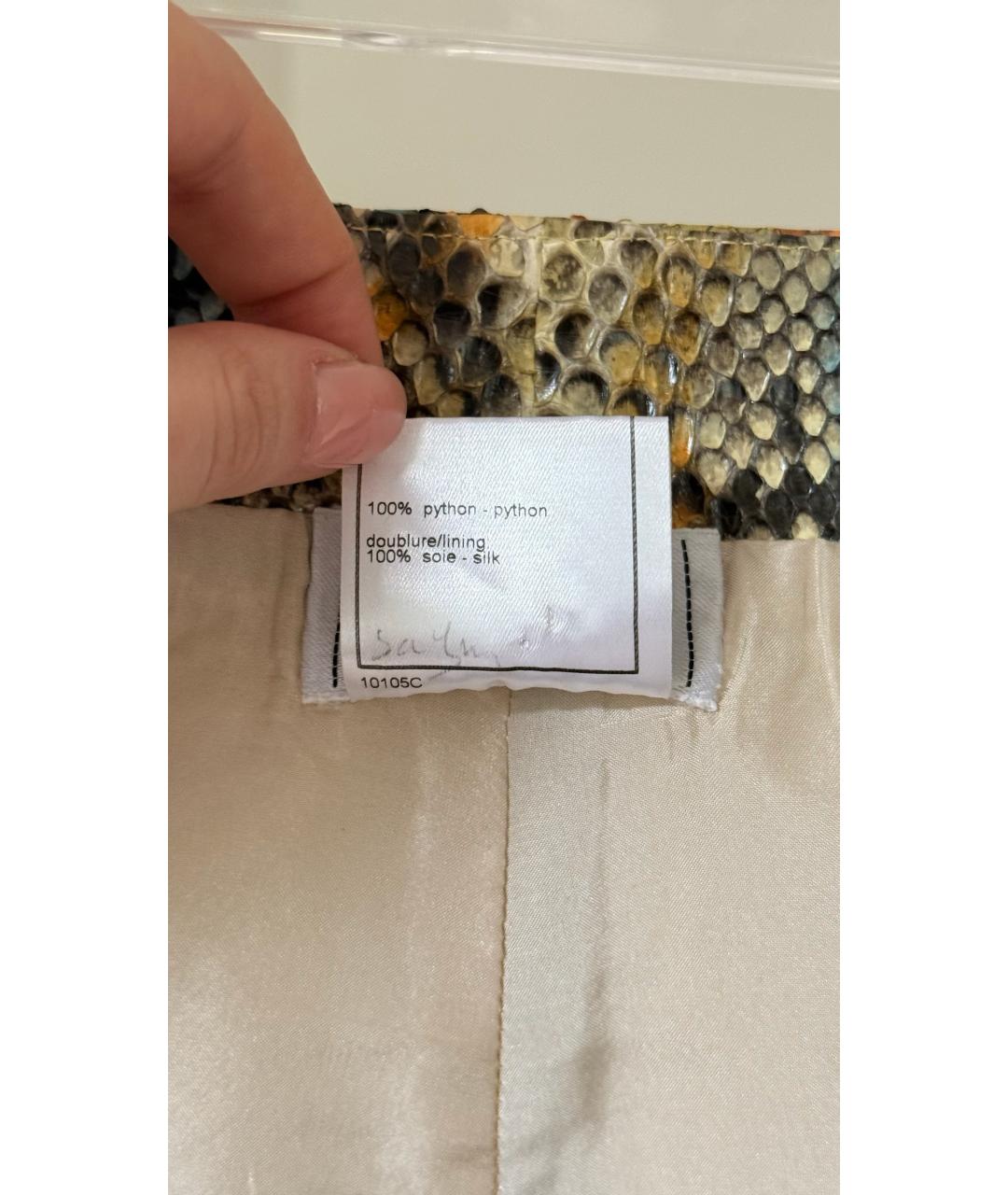 CHANEL Мульти шорты из экзотической кожи, фото 6
