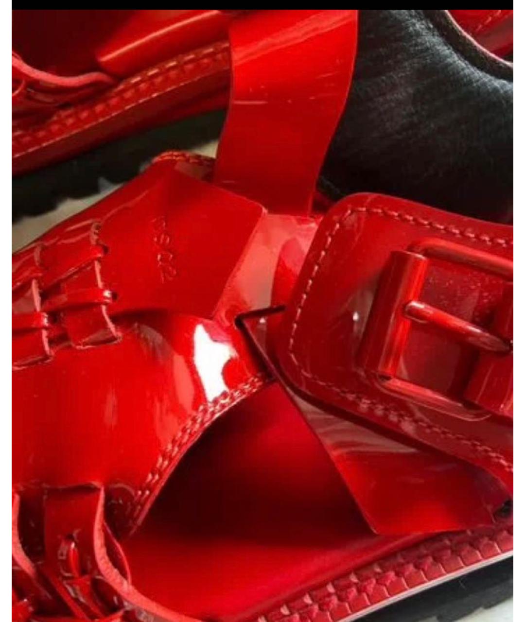 DSQUARED2 Красные сандалии из лакированной кожи, фото 5