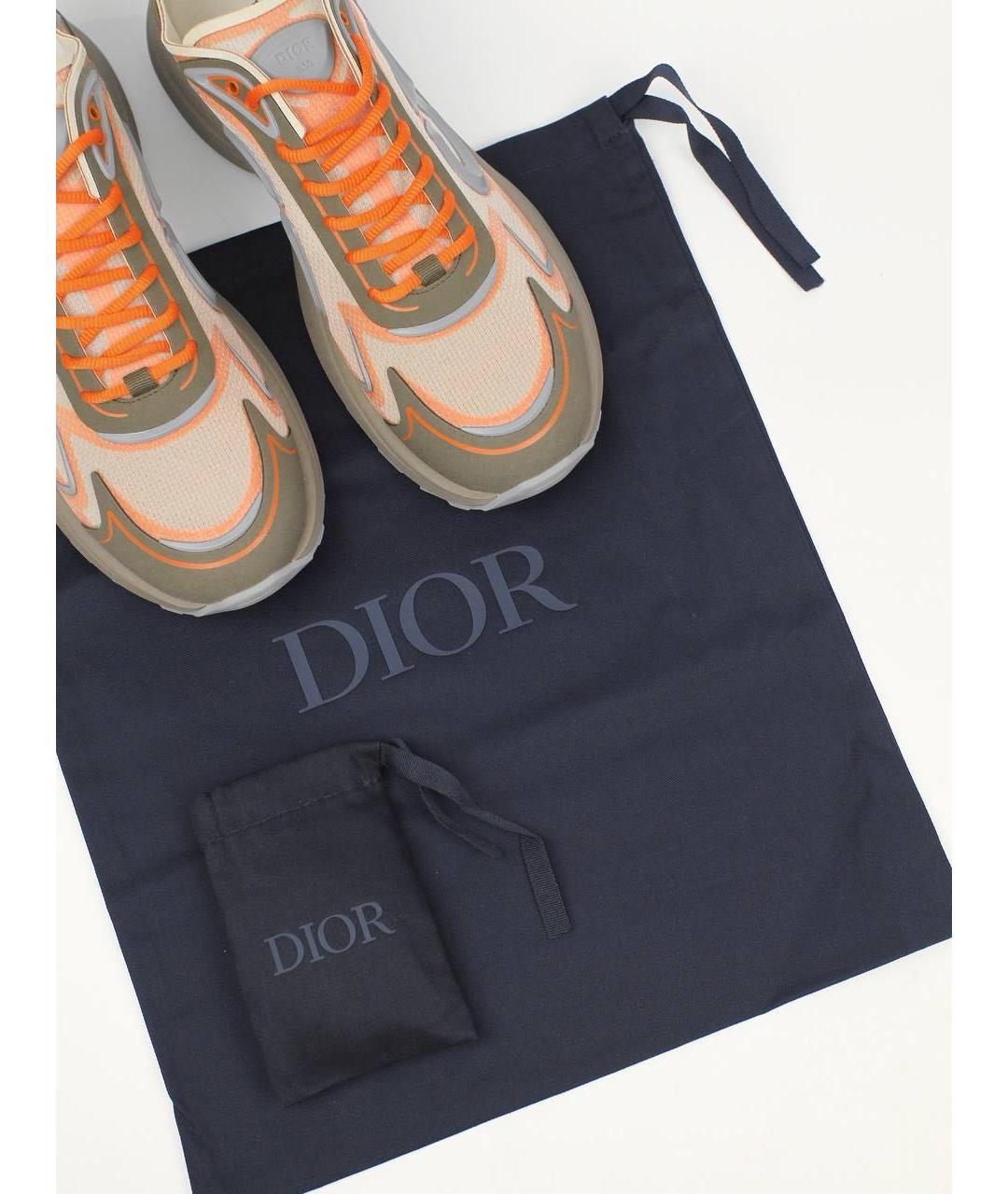 CHRISTIAN DIOR Мульти текстильные низкие кроссовки / кеды, фото 8