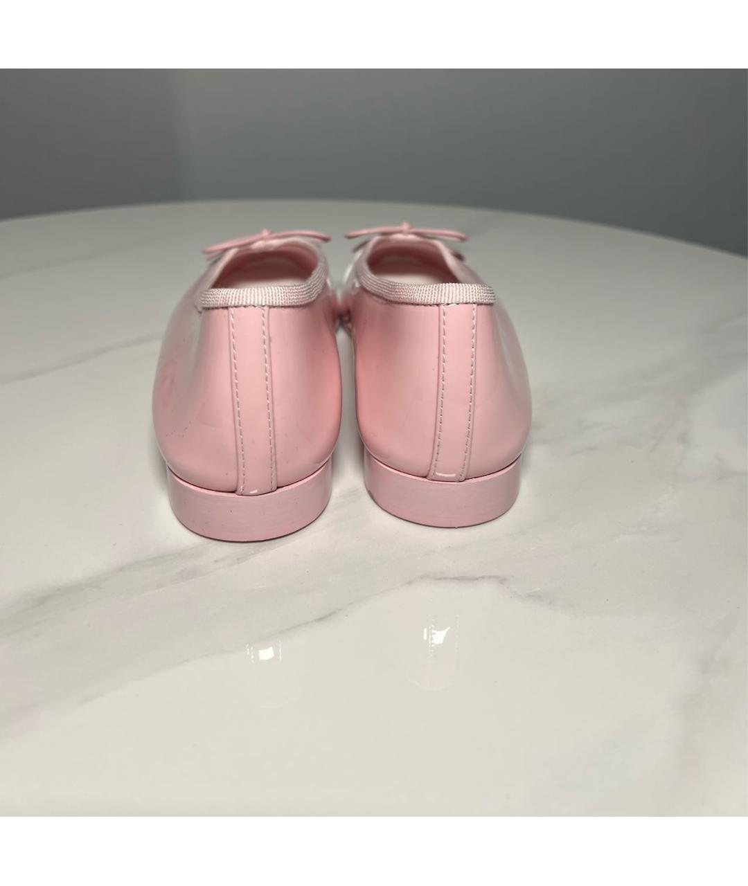CHANEL Розовые балетки из лакированной кожи, фото 3