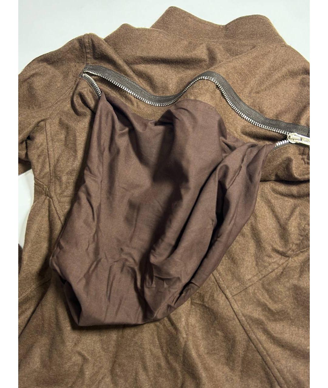 RICK OWENS Коричневая шерстяная куртка, фото 6