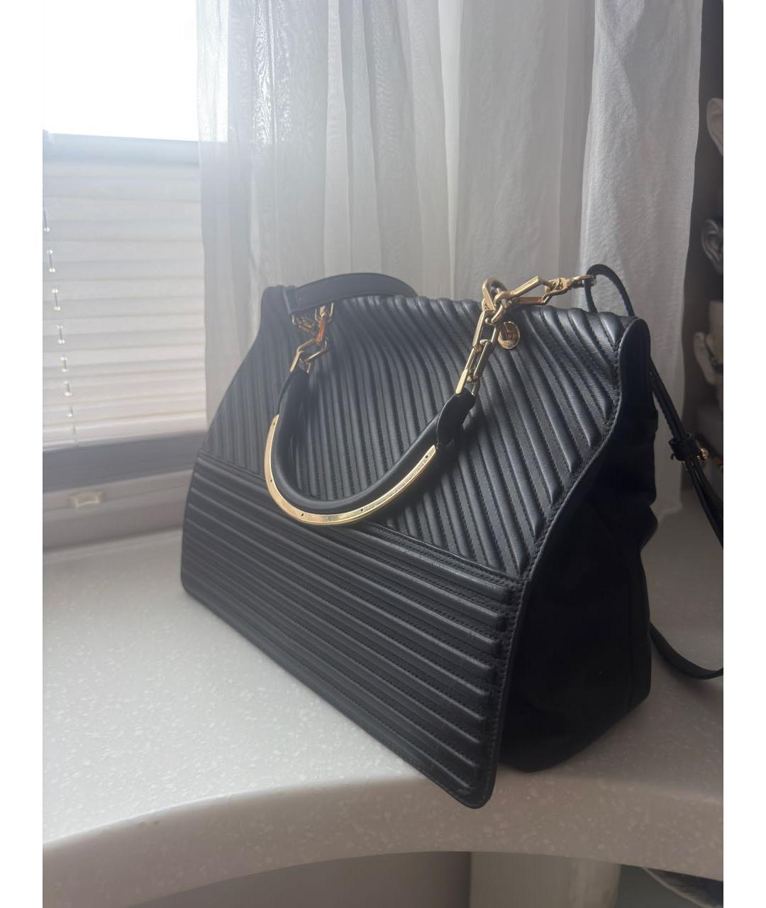 MAX MARA Черная кожаная сумка через плечо, фото 2