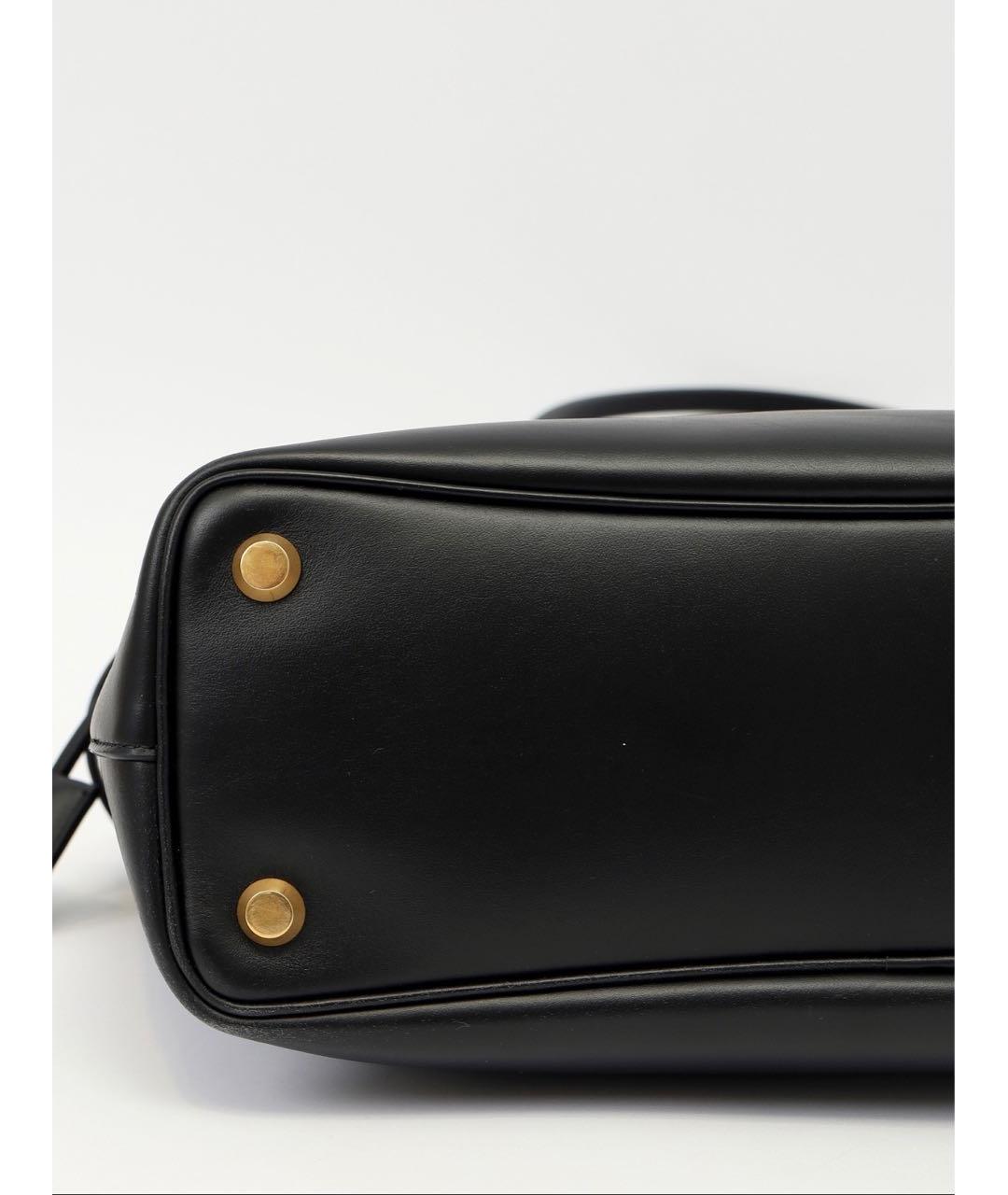 BALENCIAGA Черная кожаная сумка тоут, фото 5