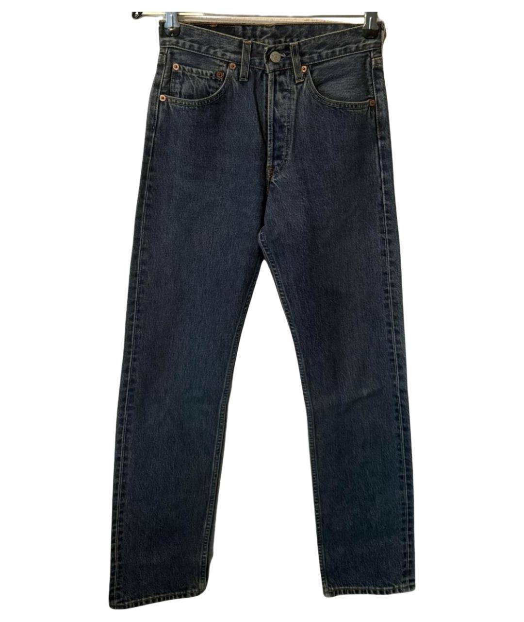 LEVI'S Синие хлопковые прямые джинсы, фото 1