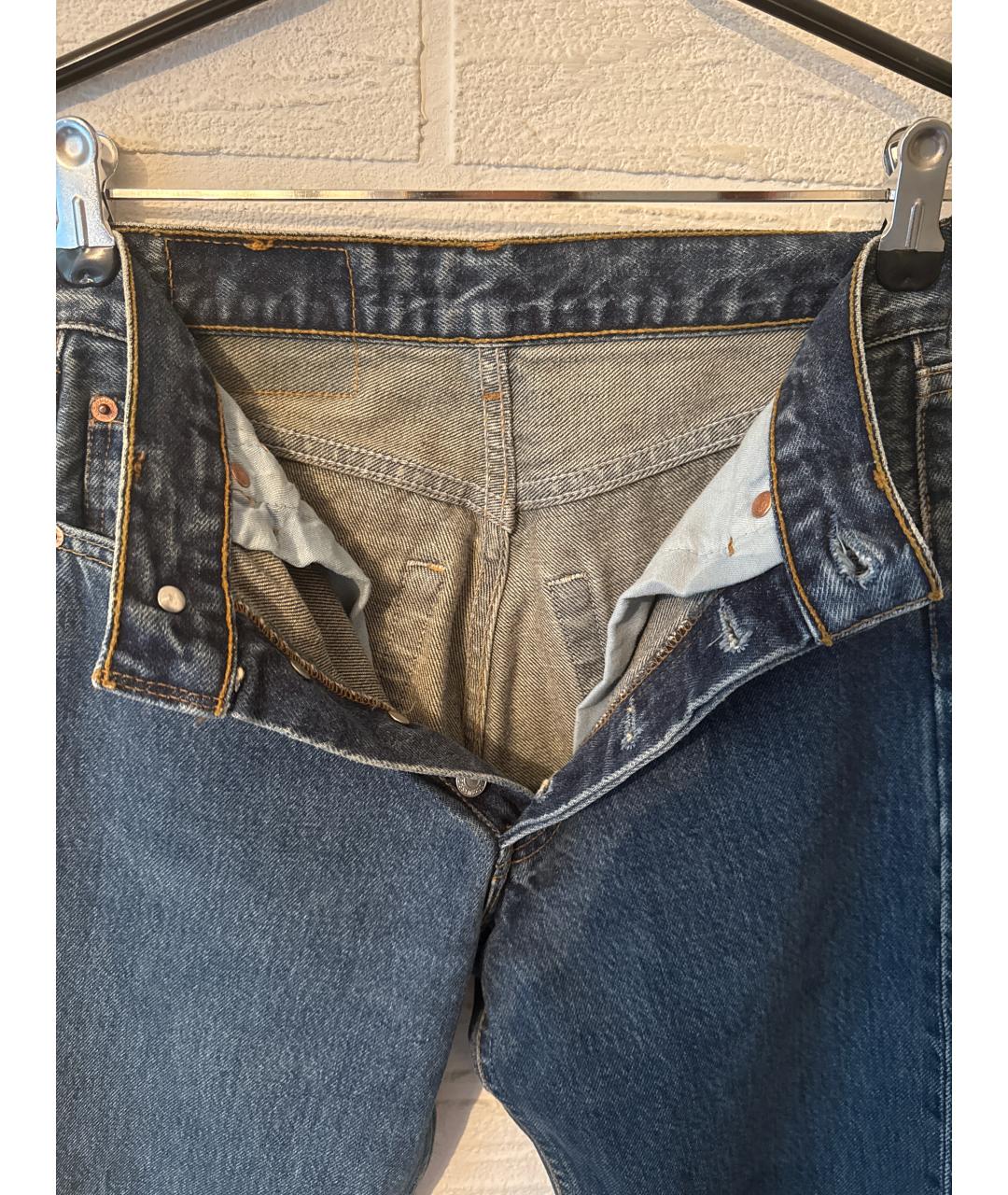 LEVI'S Синие хлопковые прямые джинсы, фото 3