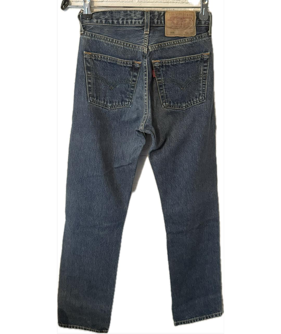 LEVI'S Синие хлопковые прямые джинсы, фото 2
