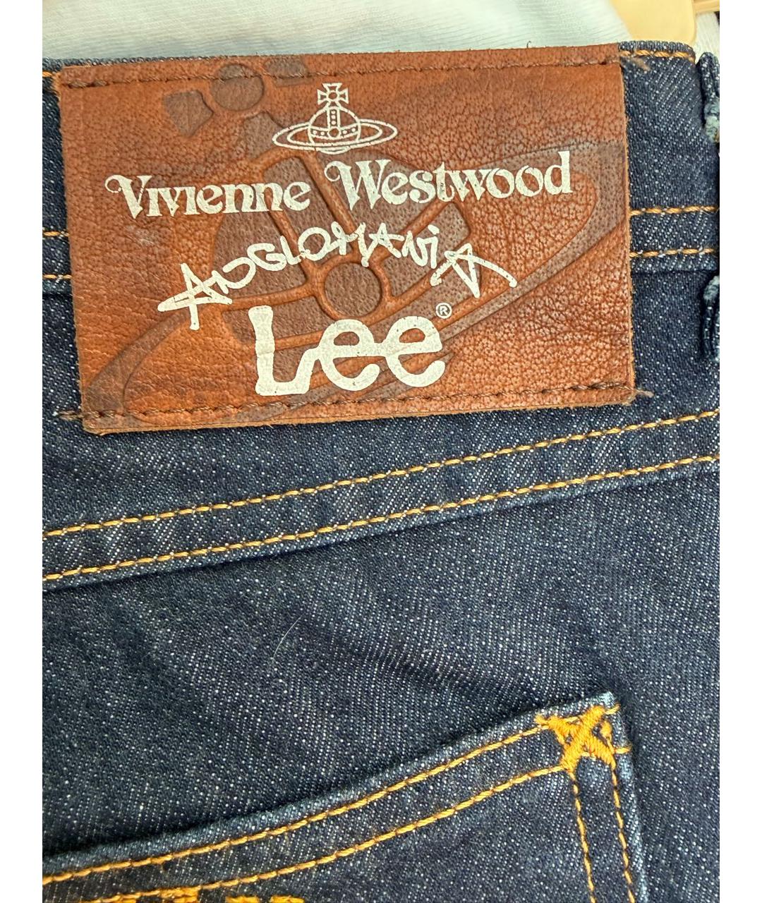 VIVIENNE WESTWOOD Синие хлопковые прямые джинсы, фото 5