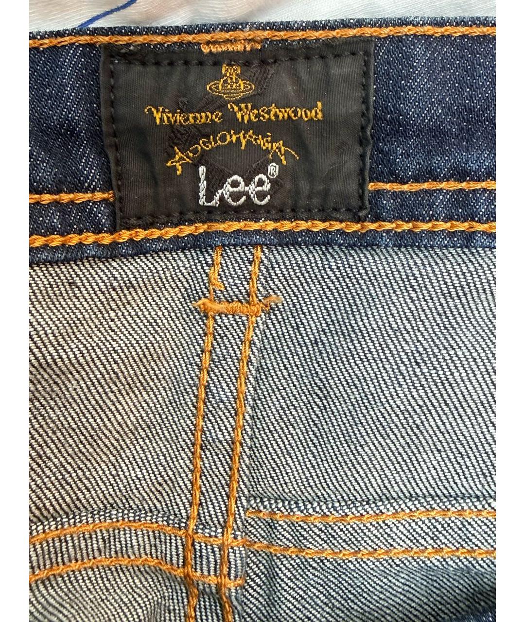 VIVIENNE WESTWOOD Синие хлопковые прямые джинсы, фото 3