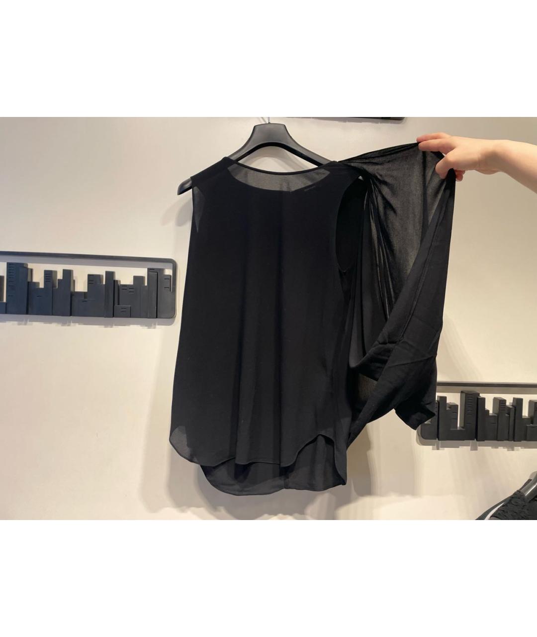 DKNY Черная вискозная блузы, фото 5