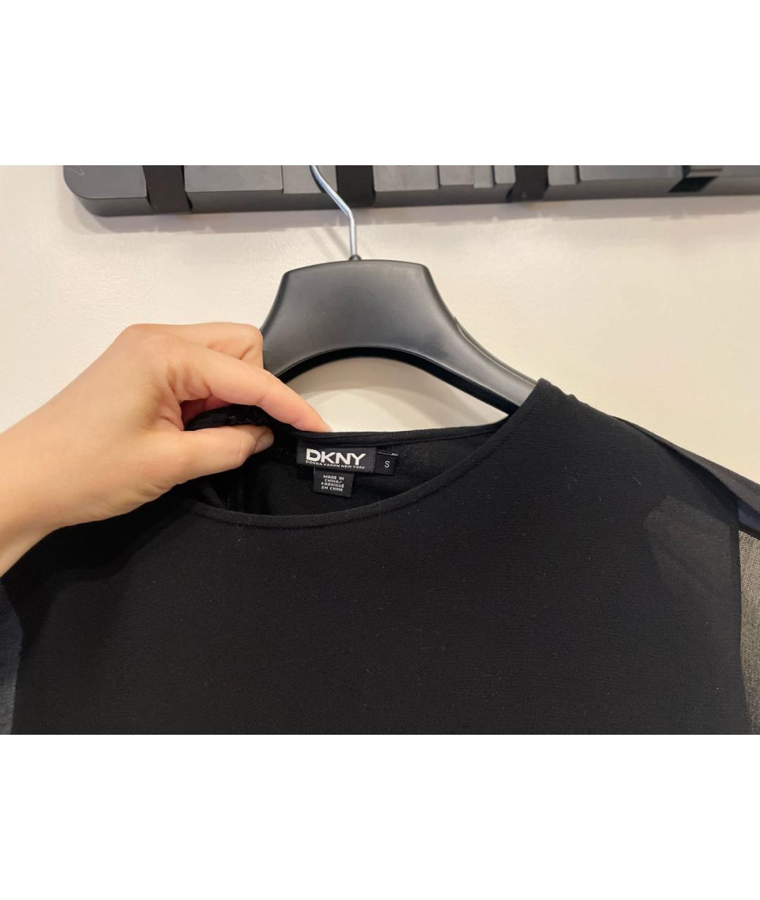 DKNY Черная вискозная блузы, фото 3