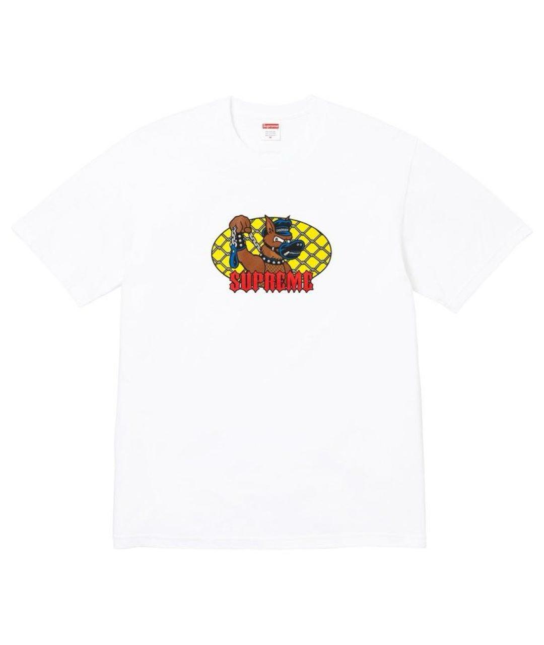 SUPREME Белая хлопковая футболка, фото 9