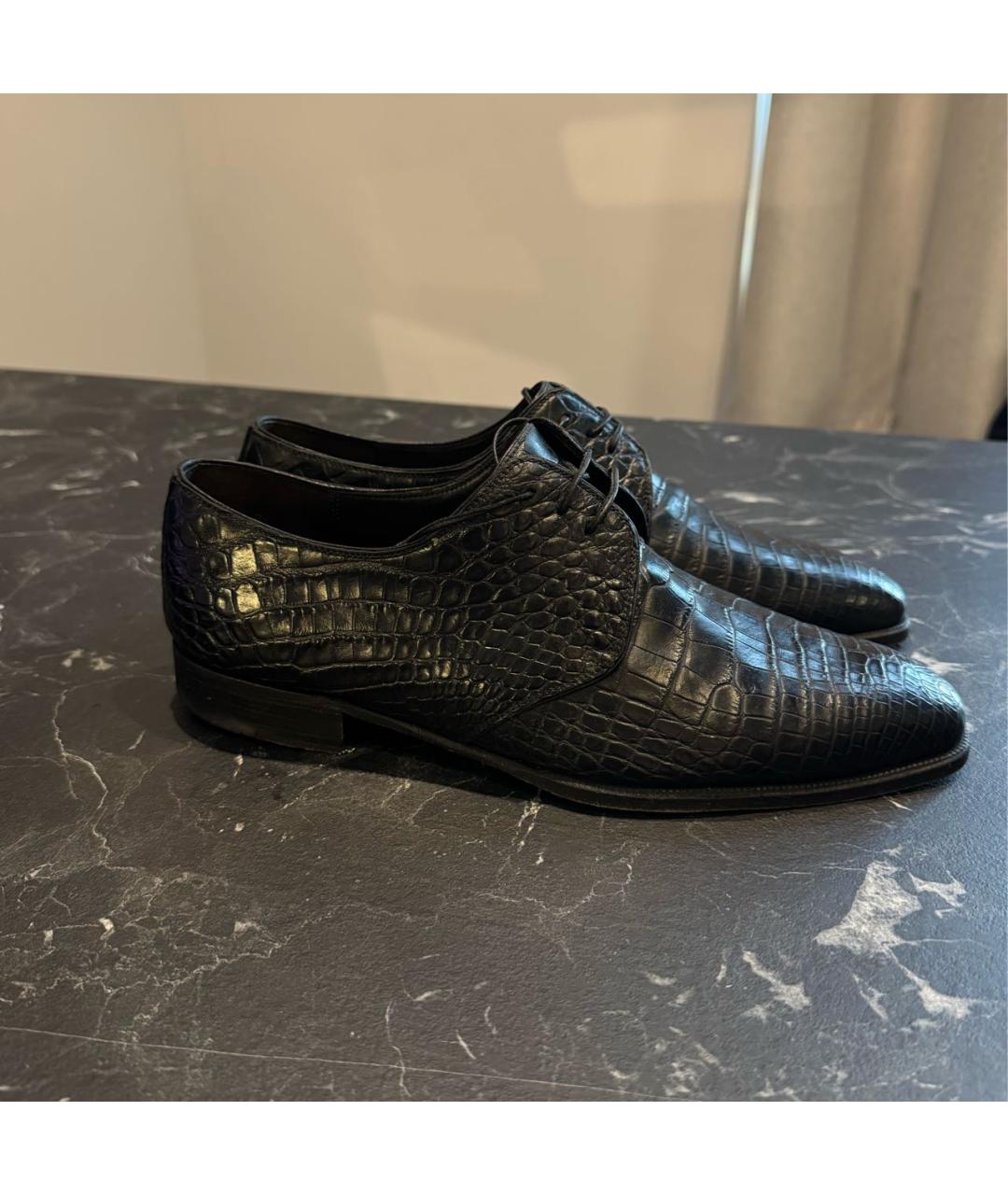 BRIONI Черные туфли из экзотической кожи, фото 7