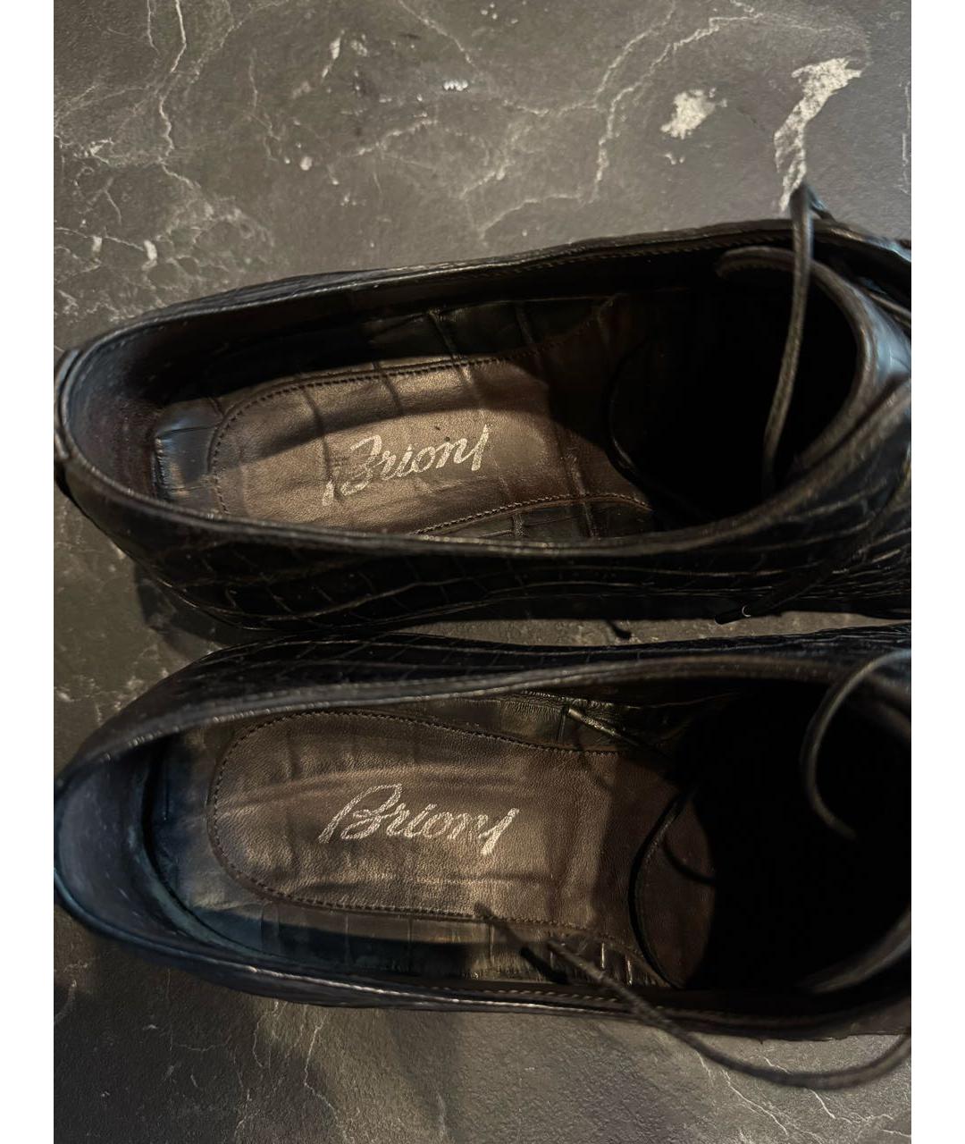 BRIONI Черные туфли из экзотической кожи, фото 3