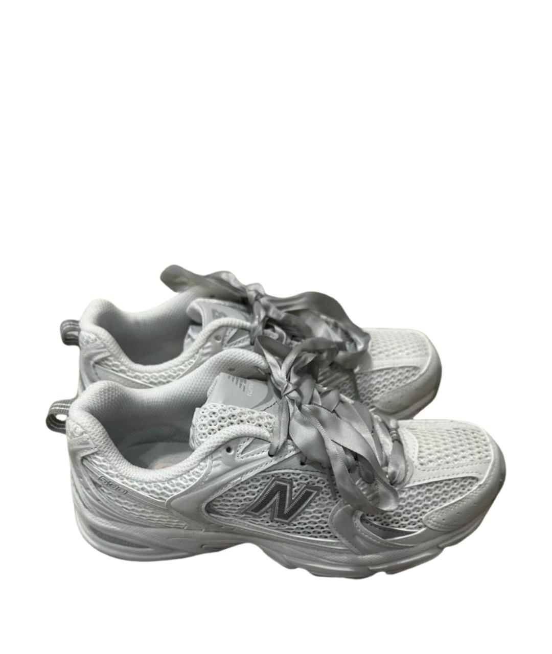 NEW BALANCE Белые текстильные кроссовки, фото 1