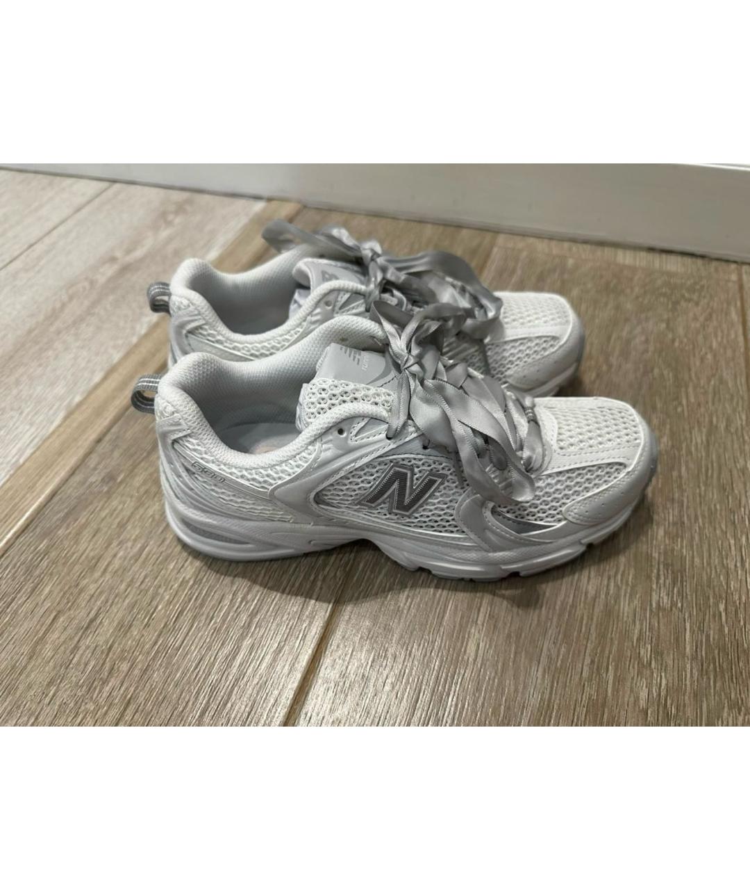 NEW BALANCE Белые текстильные кроссовки, фото 6