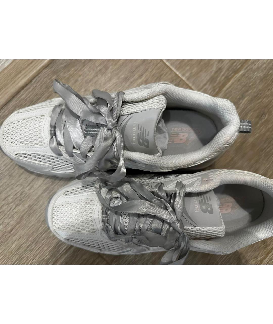 NEW BALANCE Белые текстильные кроссовки, фото 2