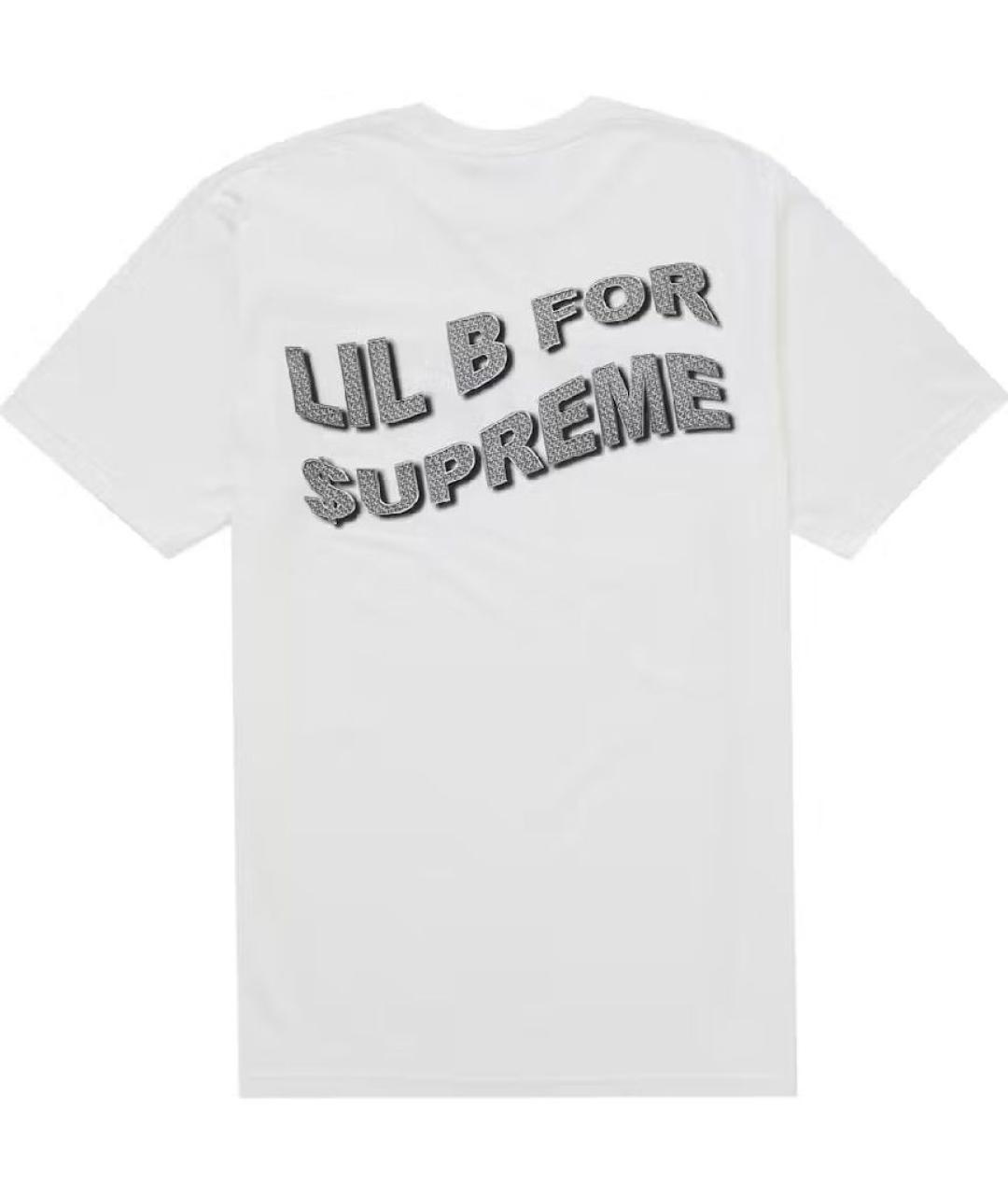 SUPREME Белая хлопковая футболка, фото 2