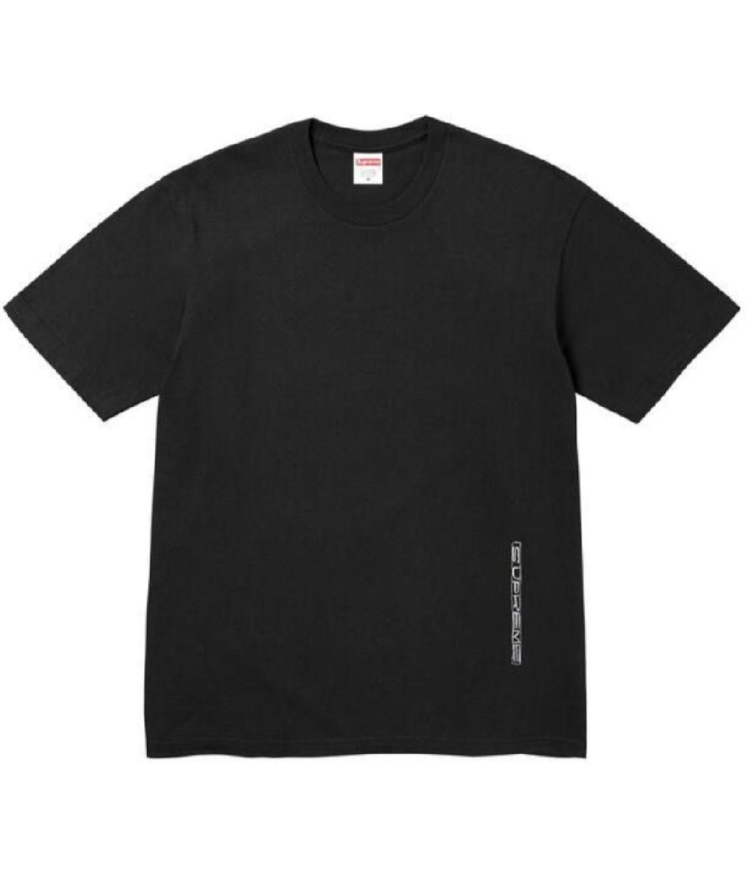 SUPREME Черная хлопковая футболка, фото 1