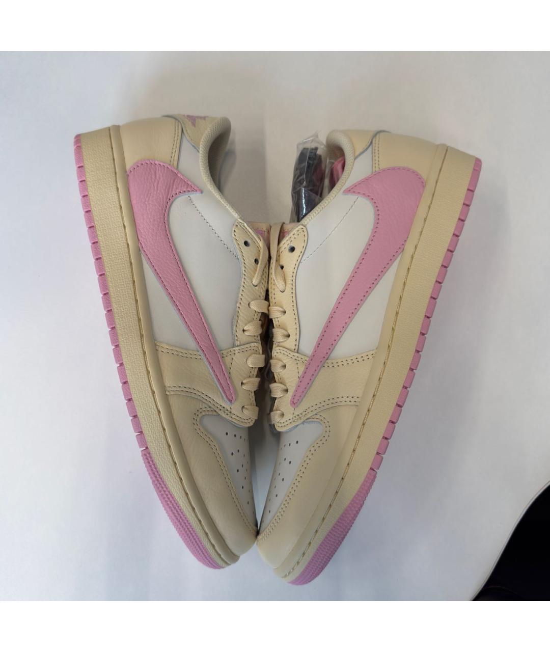 CACTUS JACK BY TRAVIS SCOTT Бежевые кожаные низкие кроссовки / кеды, фото 9