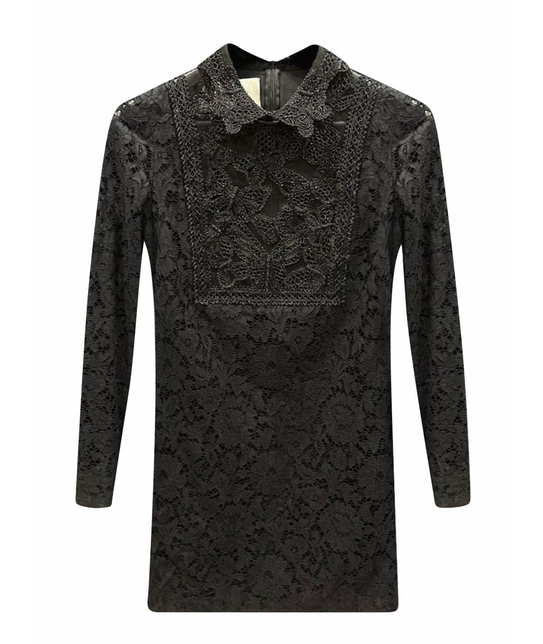 VALENTINO Черное кружевное вечернее платье, фото 1