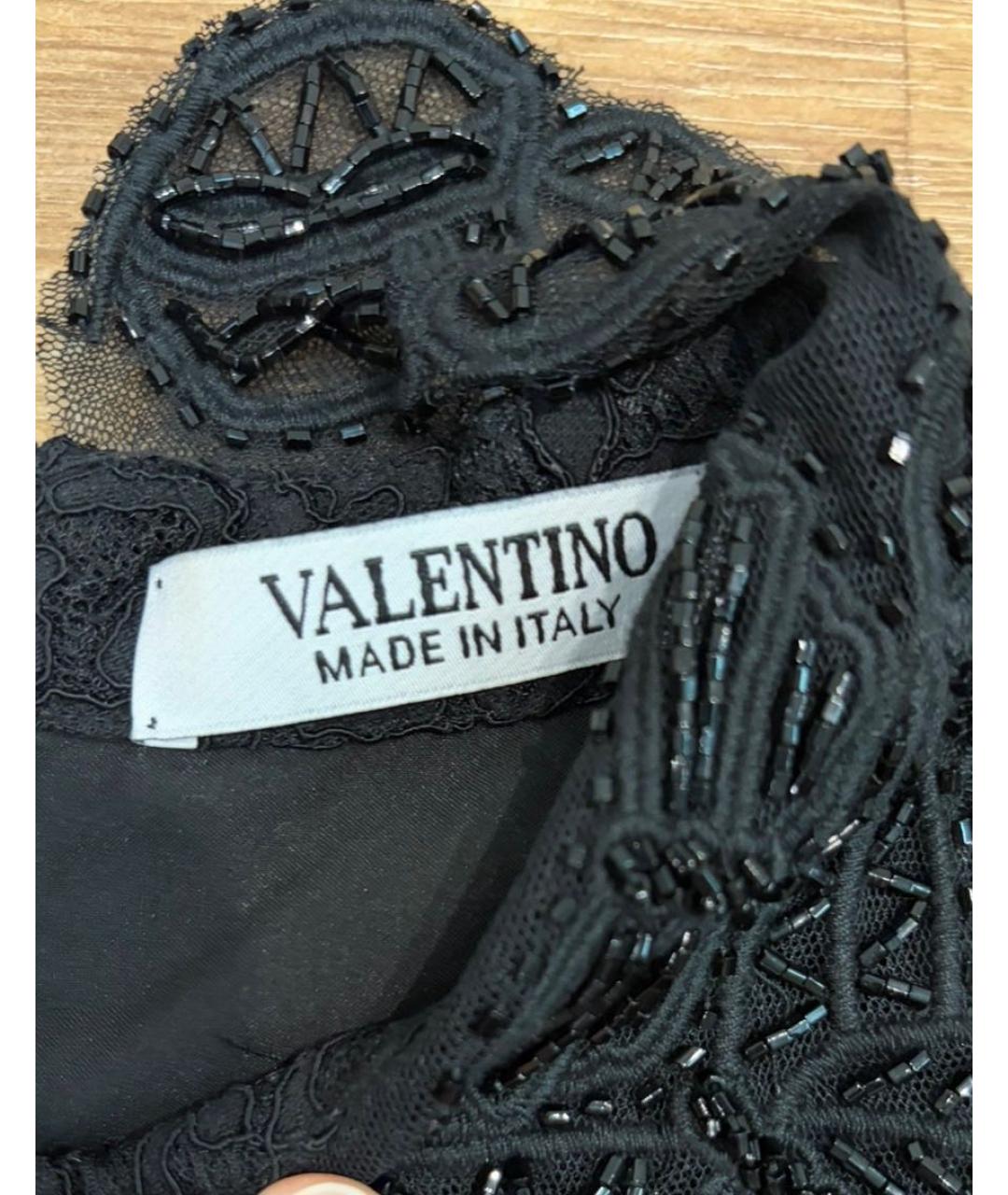 VALENTINO Черное кружевное вечернее платье, фото 2
