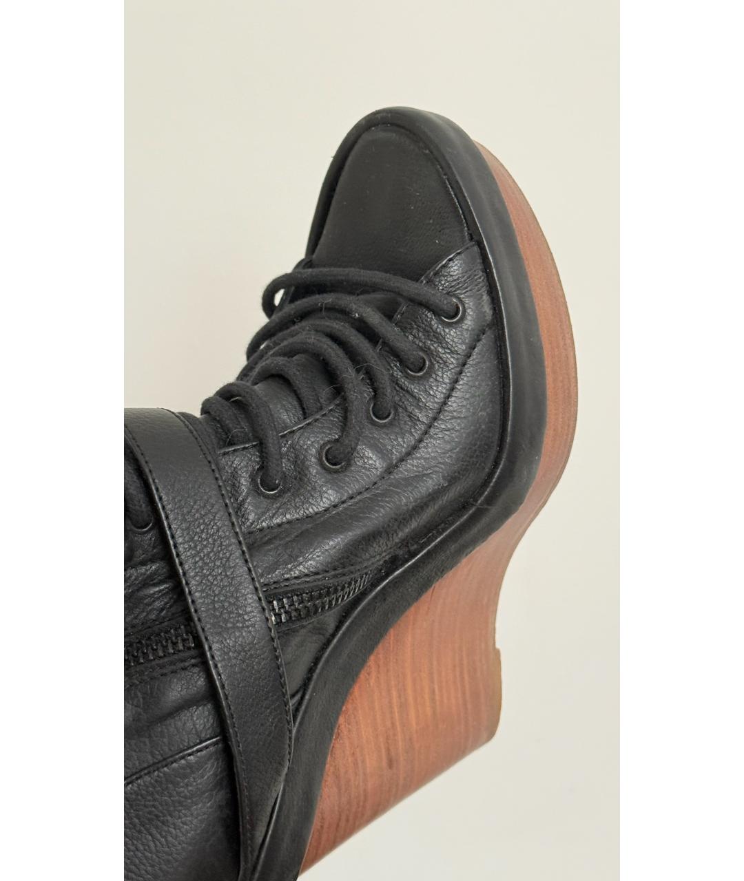 ANN DEMEULEMEESTER Черные кожаные туфли, фото 6