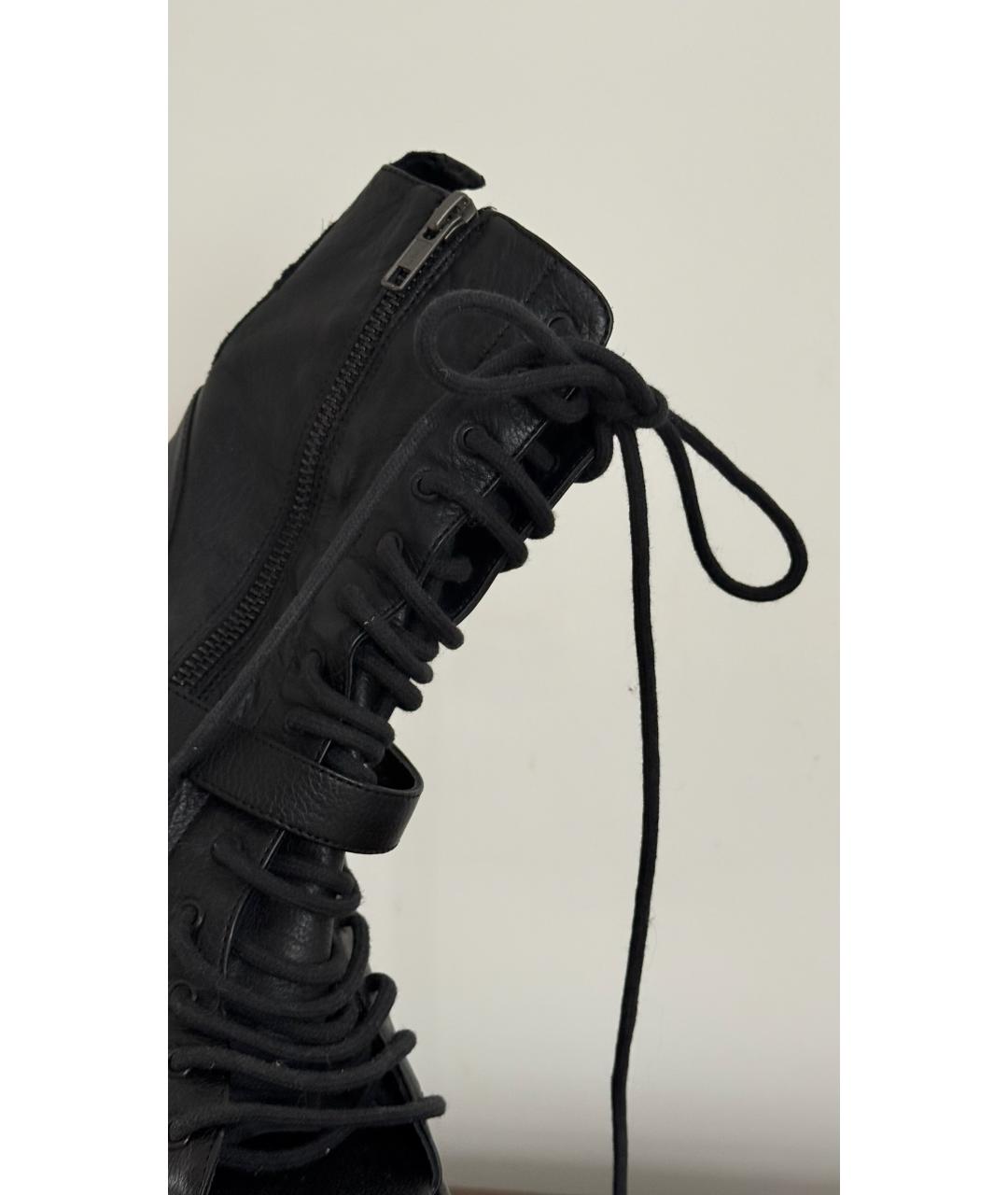 ANN DEMEULEMEESTER Черные кожаные туфли, фото 8