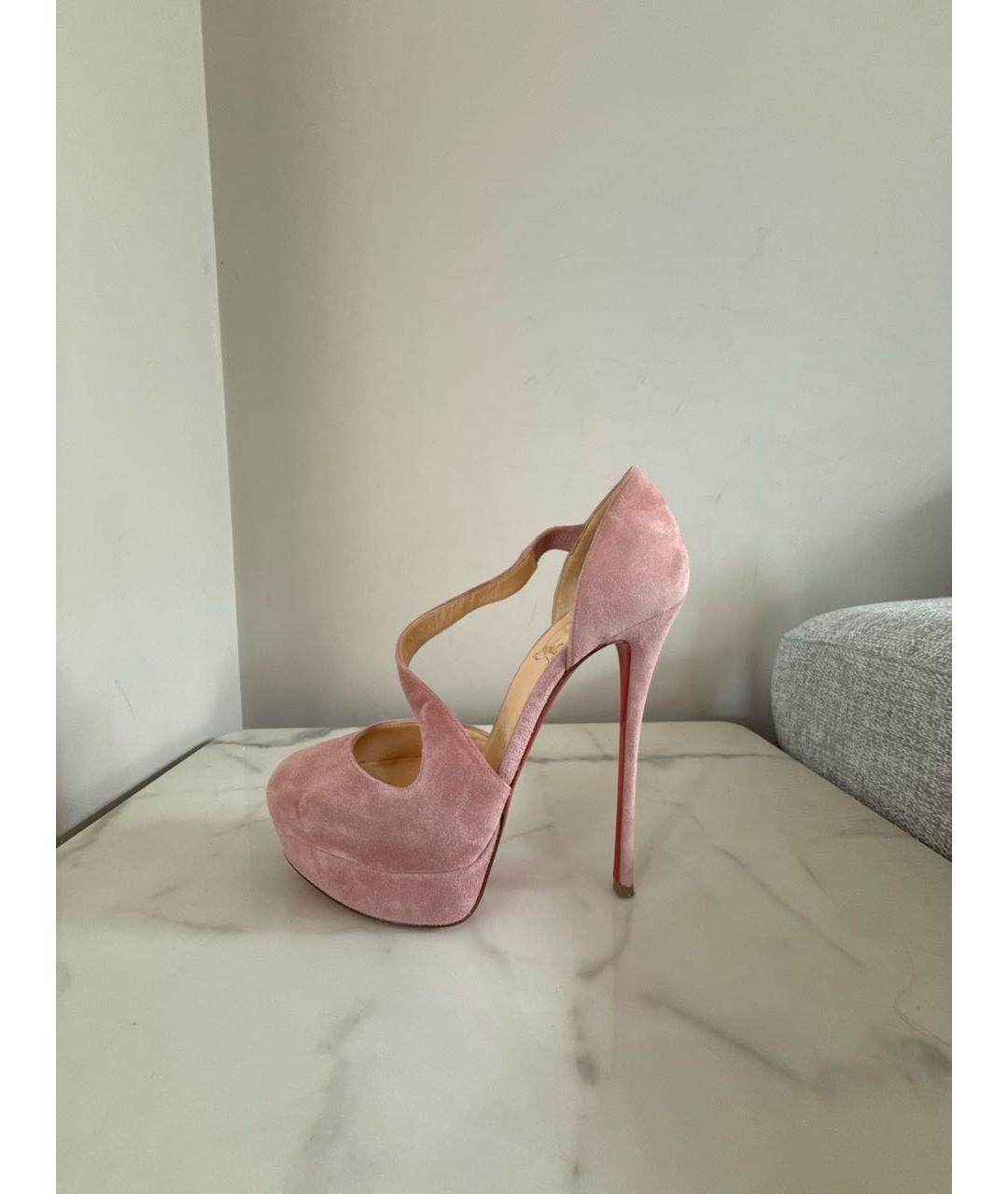 CHRISTIAN LOUBOUTIN Розовые кожаные туфли, фото 8