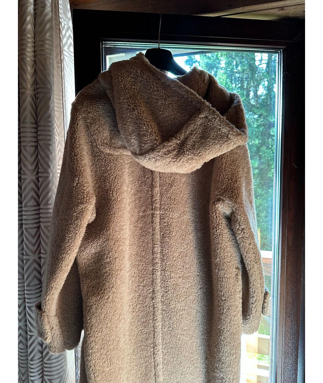 WEEKEND MAX MARA Бежевая шерстяная шуба, фото 2
