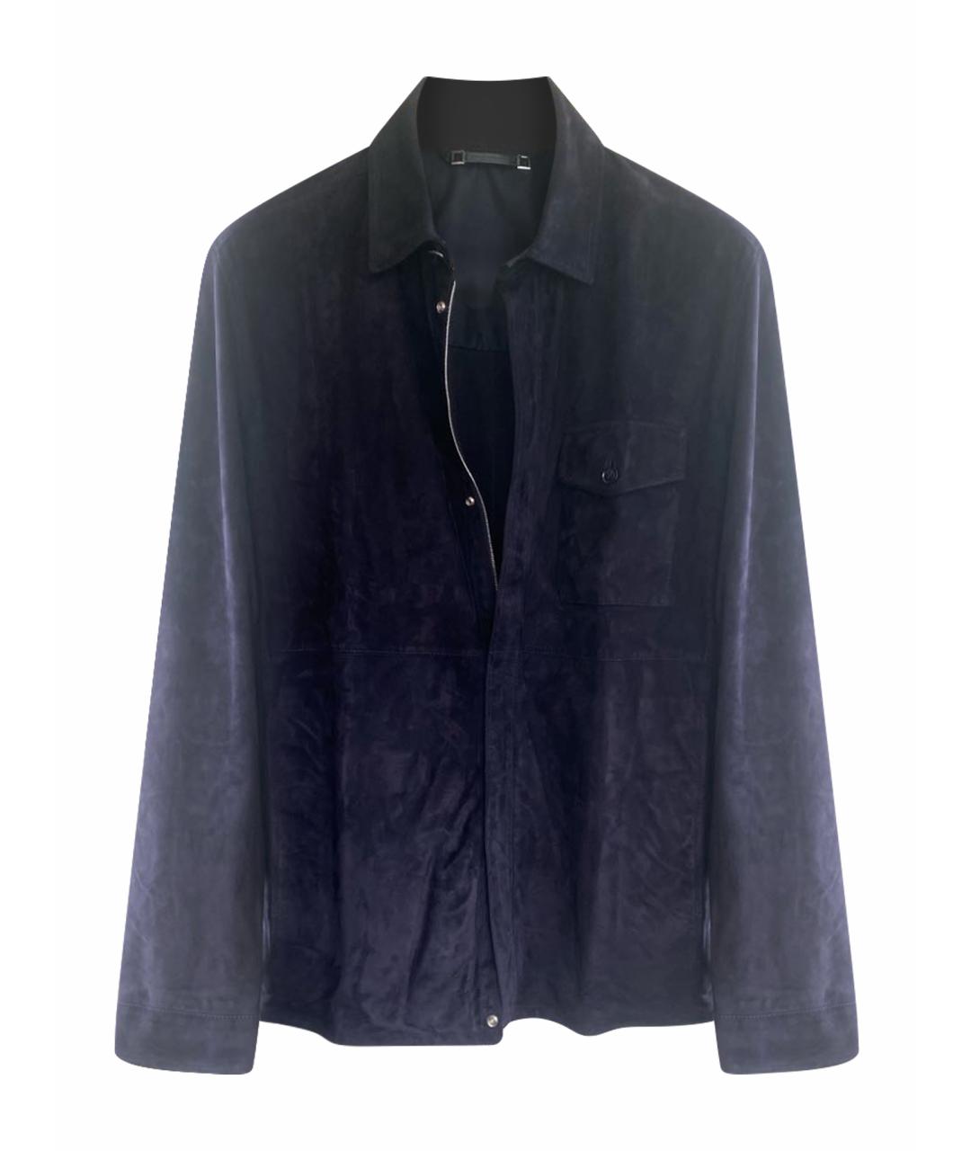 ERMENEGILDO ZEGNA XXX Темно-синяя замшевая куртка, фото 1