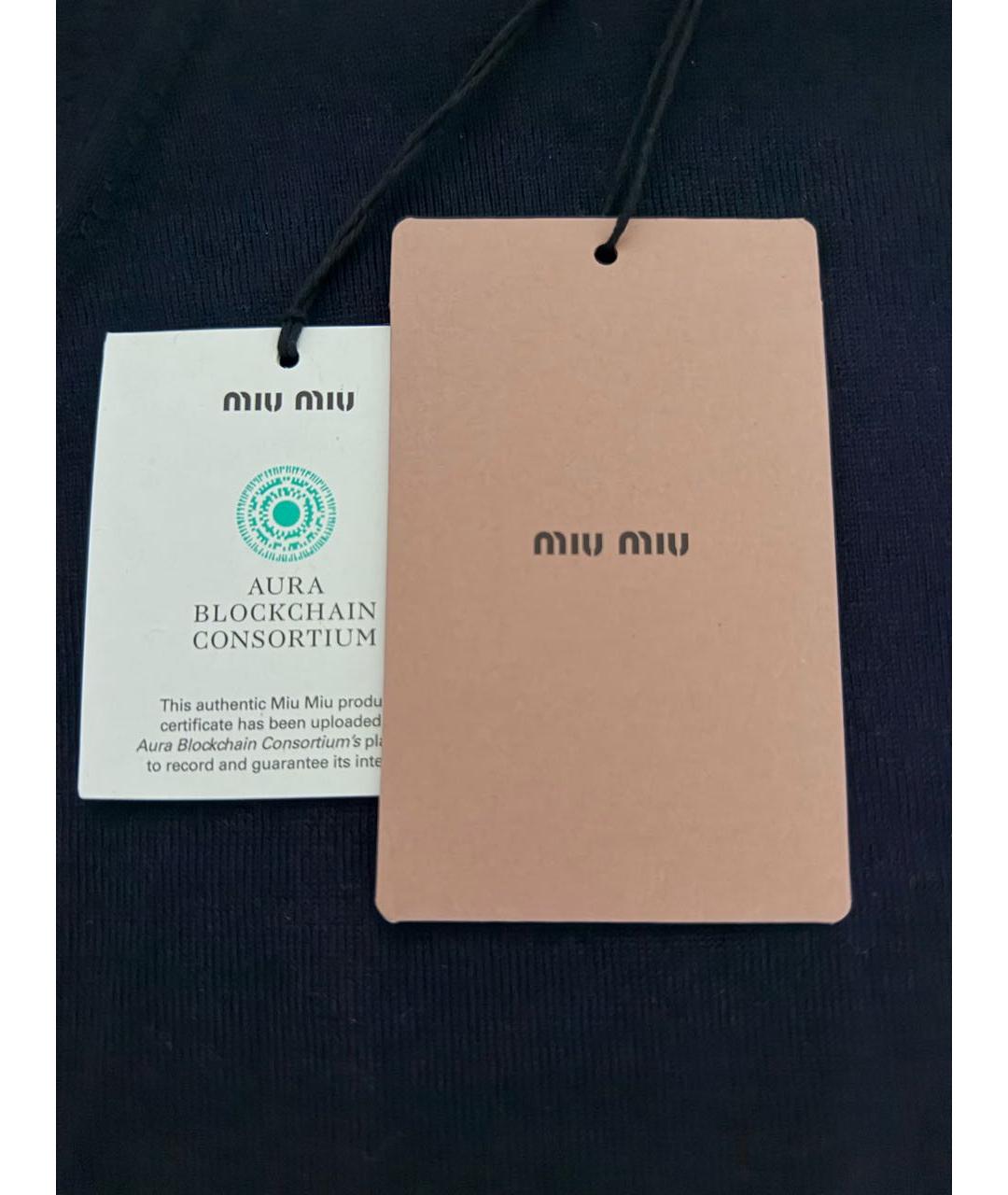 MIU MIU Синий шерстяной джемпер / свитер, фото 3