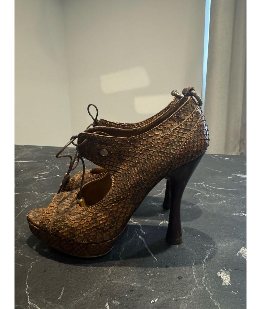 BALLY Коричневые туфли из экзотической кожи, фото 6