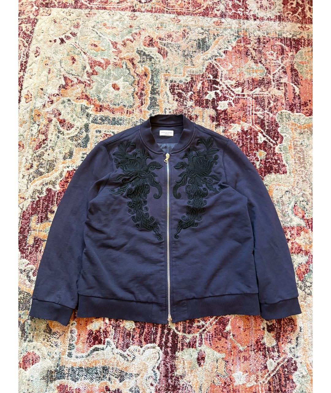 DRIES VAN NOTEN Темно-синяя хлопковая куртка, фото 6