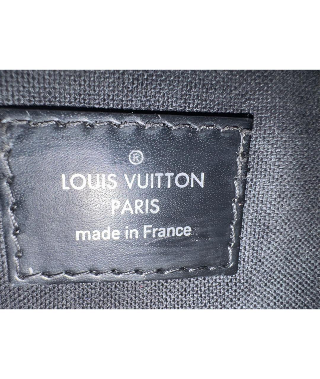 LOUIS VUITTON Антрацитовая канва сумка с короткими ручками, фото 5