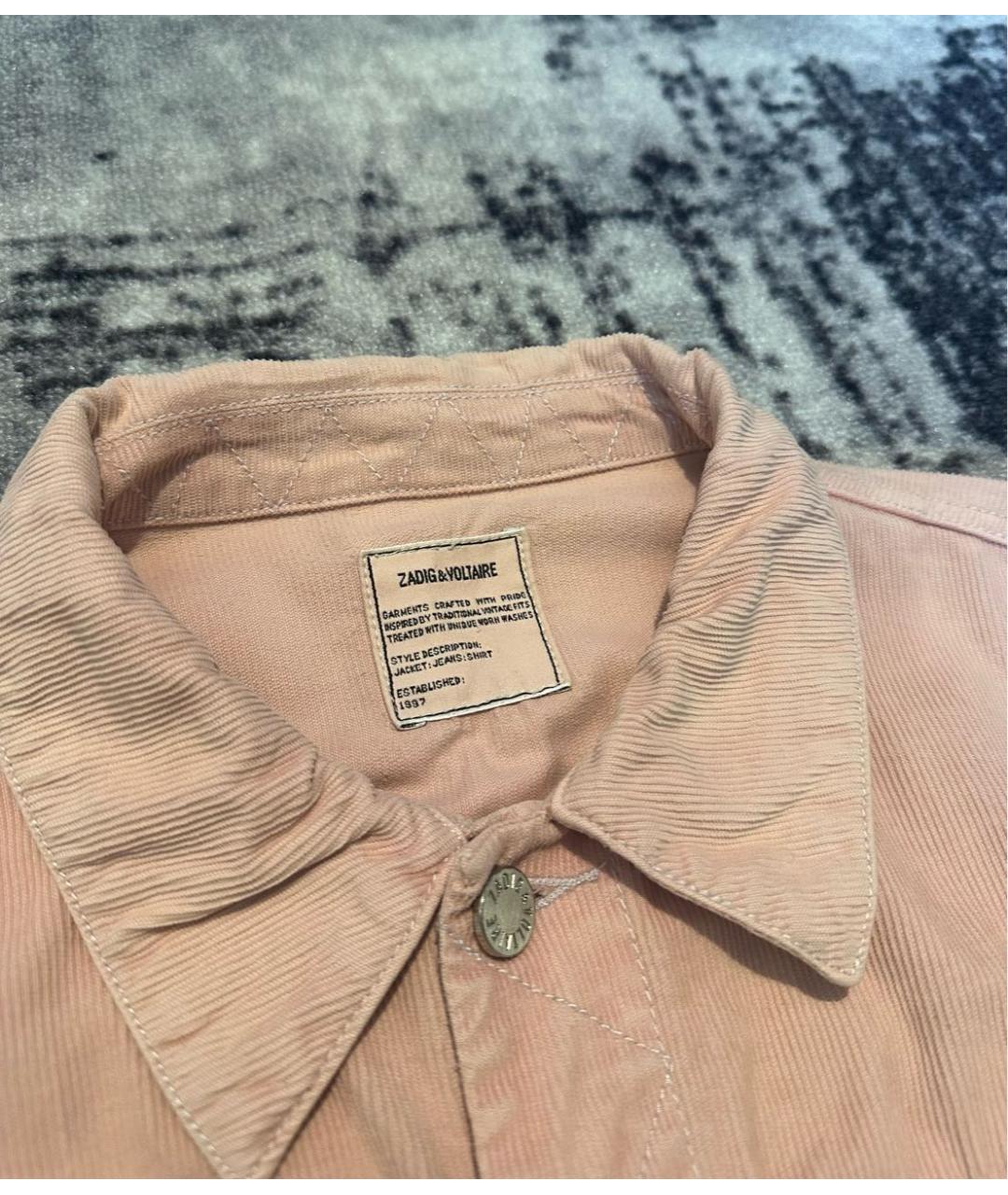 ZADIG & VOLTAIRE Розовая хлопковая куртка, фото 5