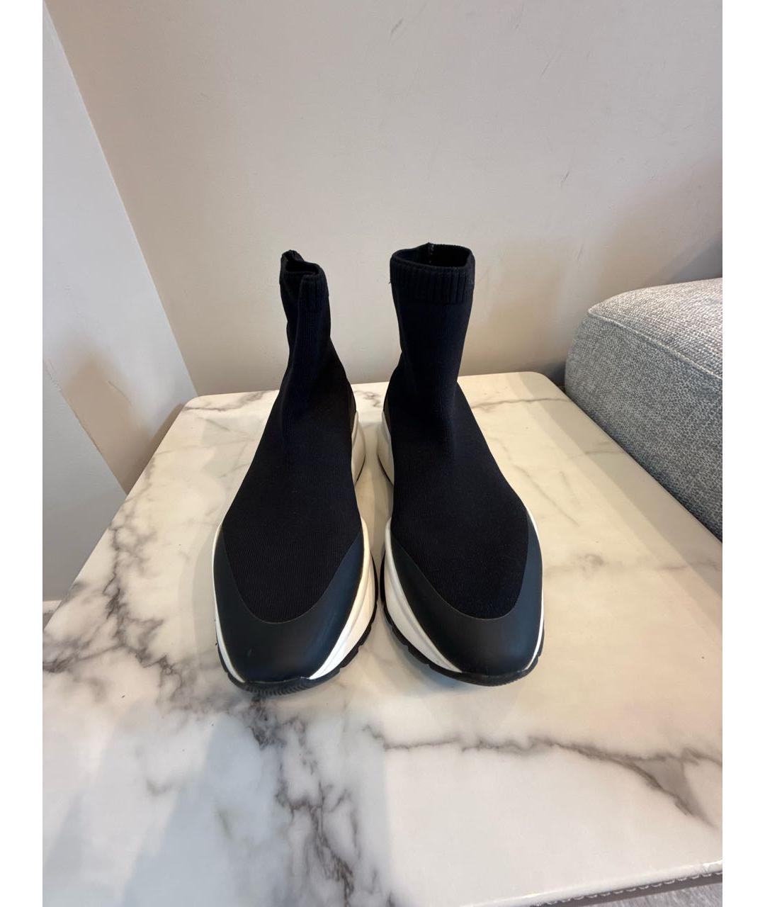 JIMMY CHOO Черные текстильные кроссовки, фото 2