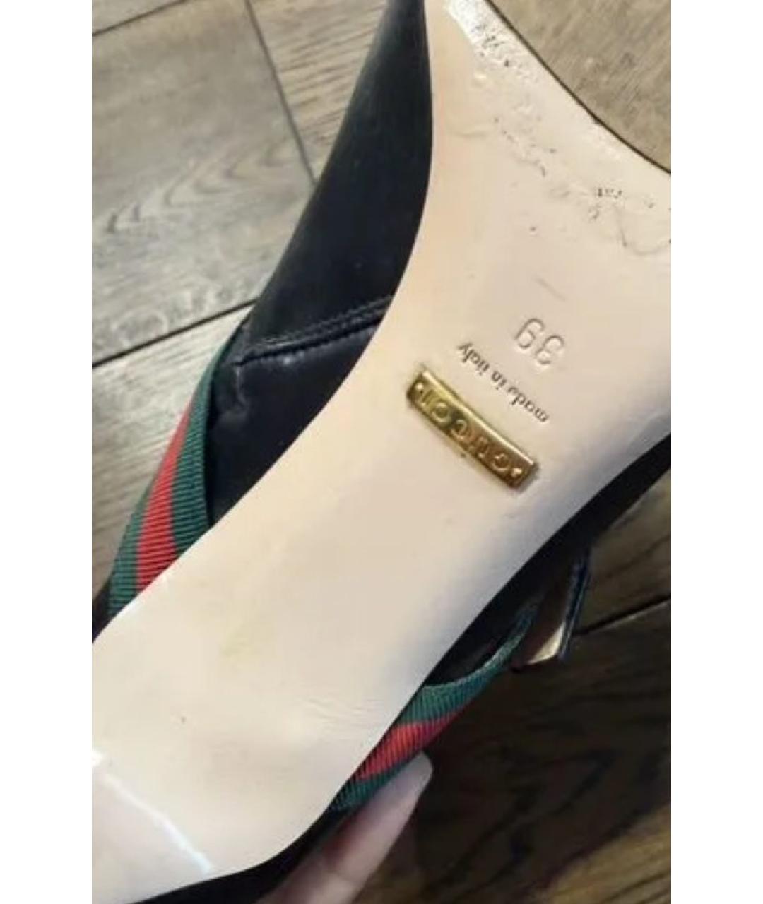 GUCCI Черные кожаные ботильоны, фото 6