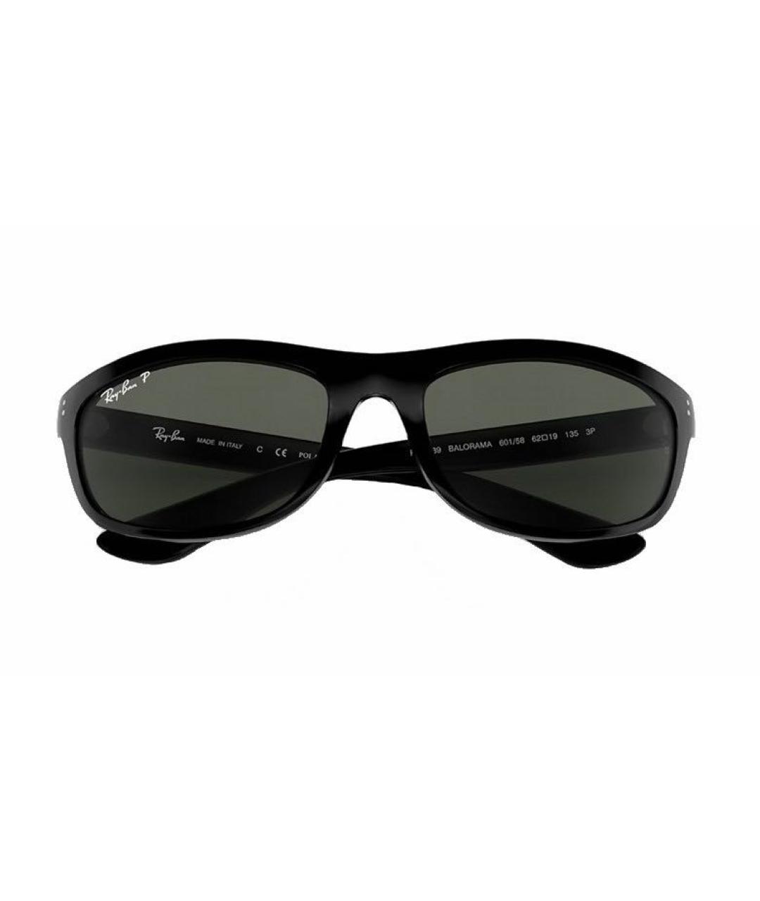 RAY BAN Черные пластиковые солнцезащитные очки, фото 2