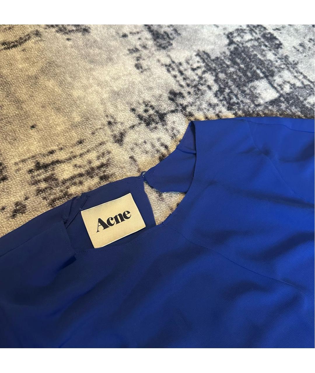 ACNE STUDIOS Синее полиэстеровое повседневное платье, фото 5