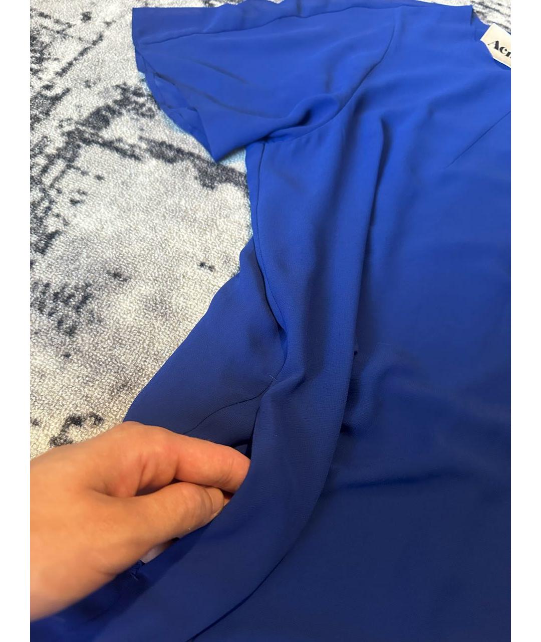 ACNE STUDIOS Синее полиэстеровое повседневное платье, фото 3